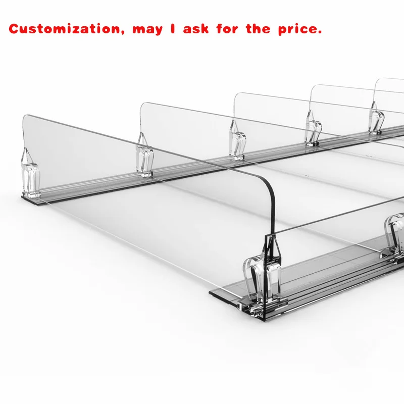 

custom.Retail Display Acrylic Divider Spring Loaded Adjustable Pack Lockable Cabinet Cigarettes Lane Shelf P