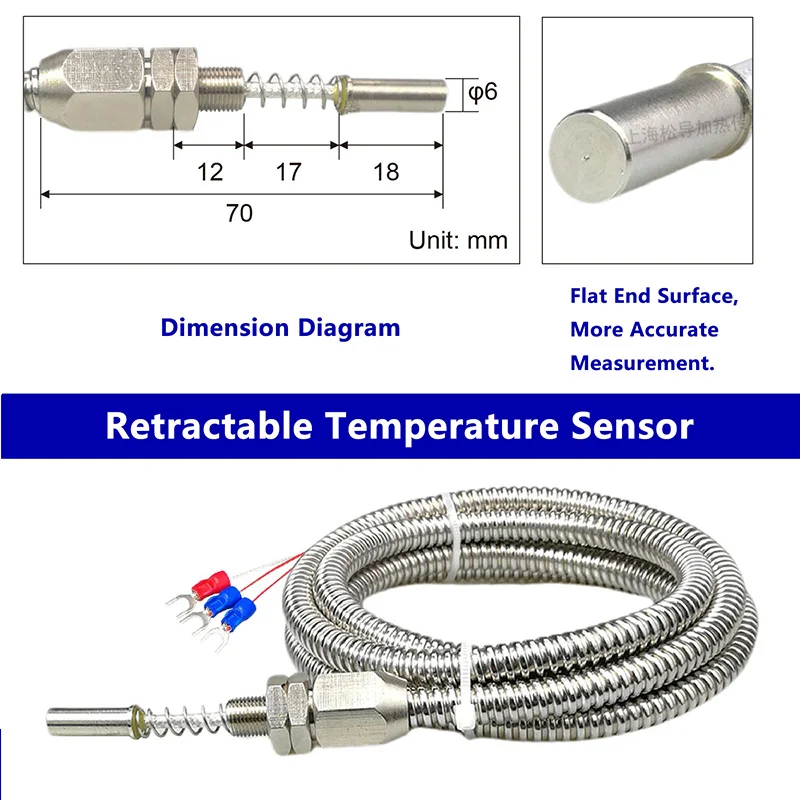 Temperatur-Temperatur-PT100 mit flexiblem Stab für Motoren und Stab Javier, Malita Maliki, Alta Preci