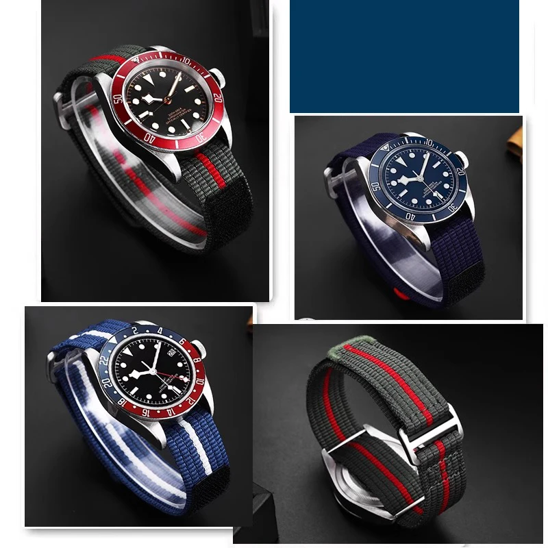 High Quality Nylon Watch Strap 22mm Watchband For Tactical Frog FXD Dive Sports Watch Men VS75B FX-Diving V4 42mm NH35 Bracelet