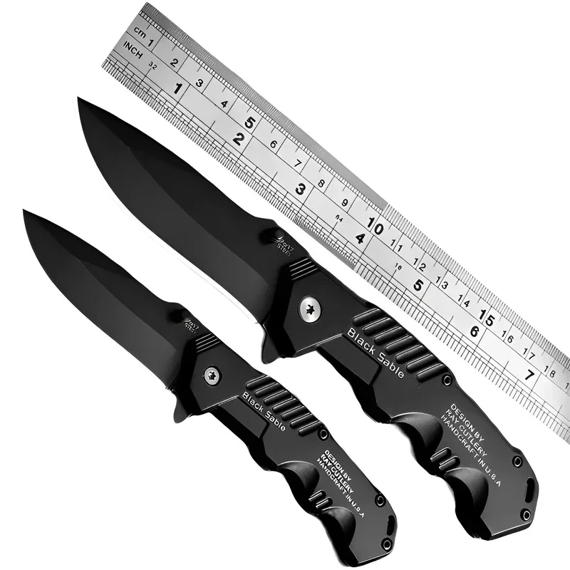 Sharp Stainless Steel Folding Knife Outdoor Camping Tactical Hunting Knife Pocket Knife Sharp and Durable S/L EDC