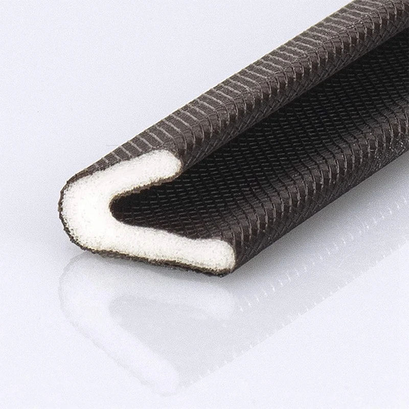 2X Weather Stripping For Door/Windows X 26Feet Long, V Shape Adhesive Weather Strip Door Frame/Windows Frame Seal, Brown