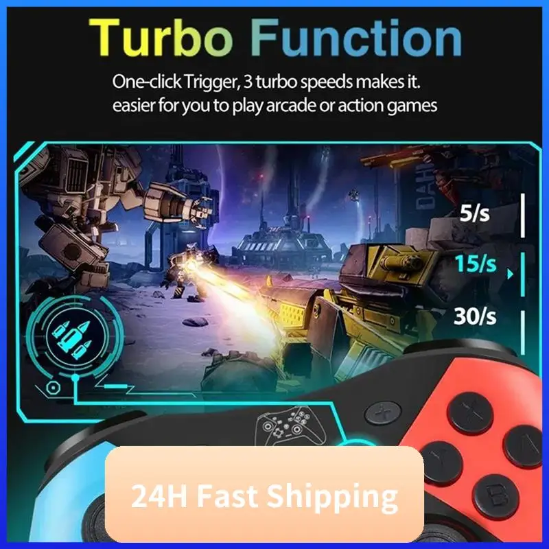 

2 шт. беспроводной Bluetooth-контроллер для Nintendo Switch Pro геймпад, совместимый с Switch Pro/Oled/Lite/PC джойстик прочный-B
