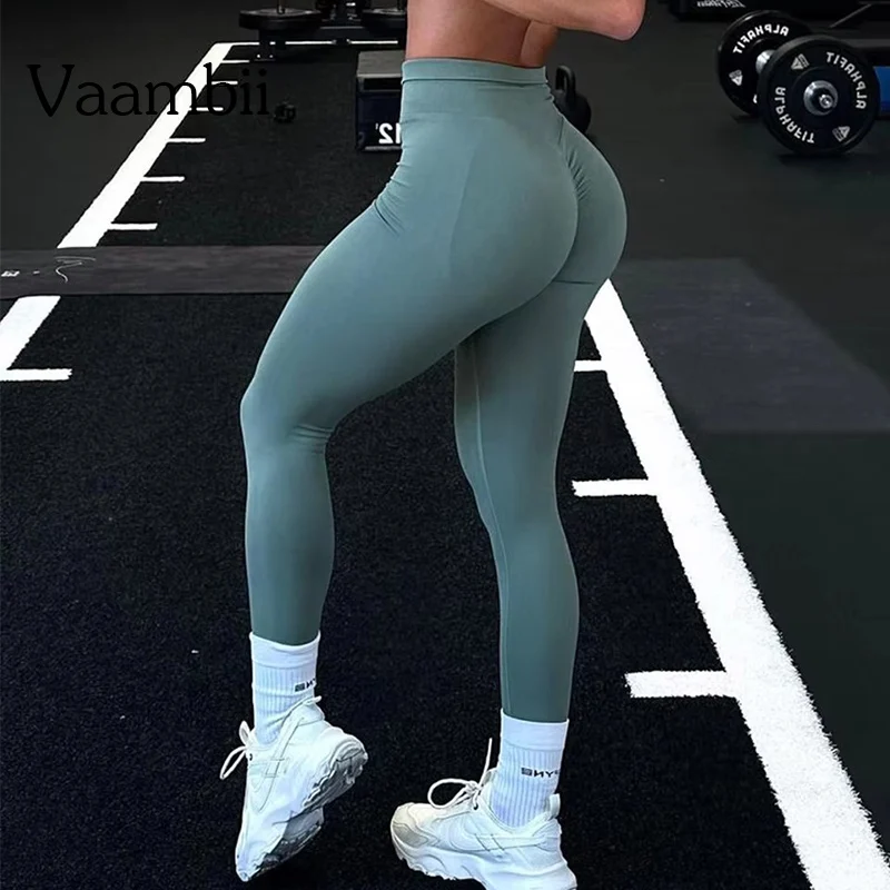 

High Stretch Seamless Low Rib Waist Scrunch Bum & Glute Contour Gym Running Leggings Women Tight Yoga Pants