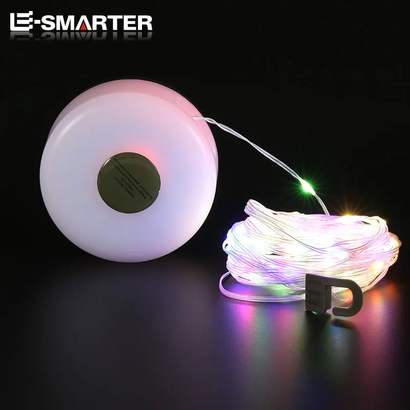 Imagem -04 - Portátil Recarregável Led Light String Camping Lights Atmosfera ao ar Livre Barraca Casamento Decoração de Natal Strip Star Lamp 1800mah 8m