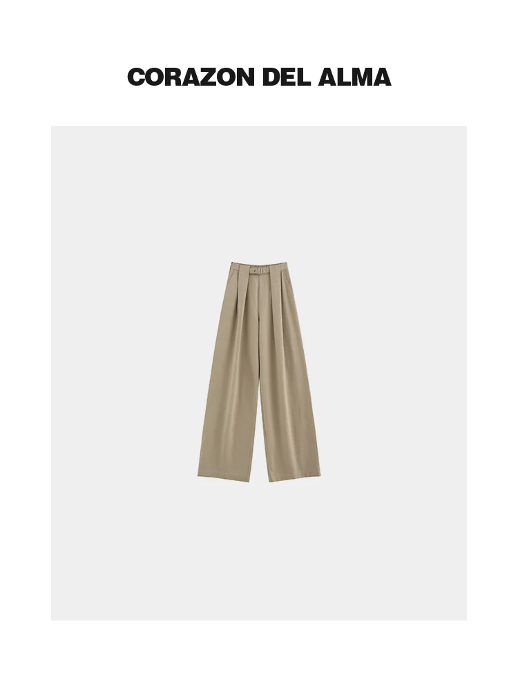 

Брюки прямого кроя с высокой талией из шелковистого хлопка, струящиеся, с охлаждающим эффектом, 3D-плиссе, стройнящие, скрывающие бедра, комфортные, для отдыха