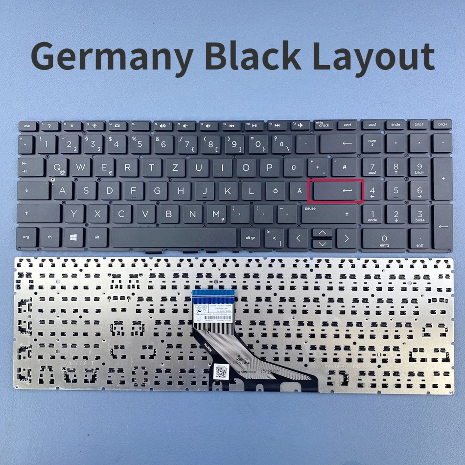 US UK Russian Germany Laptop keyboard For HP 15-DA 15-DB 15-DX 15-DR 250 G7 255 G7 TPN-C136 TPN-C135 black RU US UK GR Layout