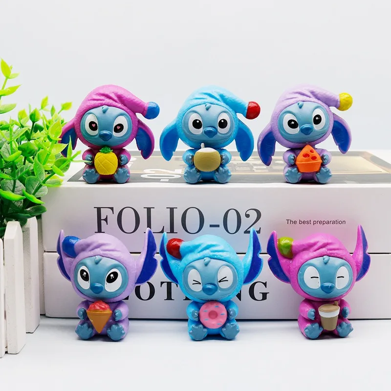 

Smurfs Stitch Blind Box Collection Sweet Fruit Style Car Model Egg Toy Random Desktop Ornament Gift