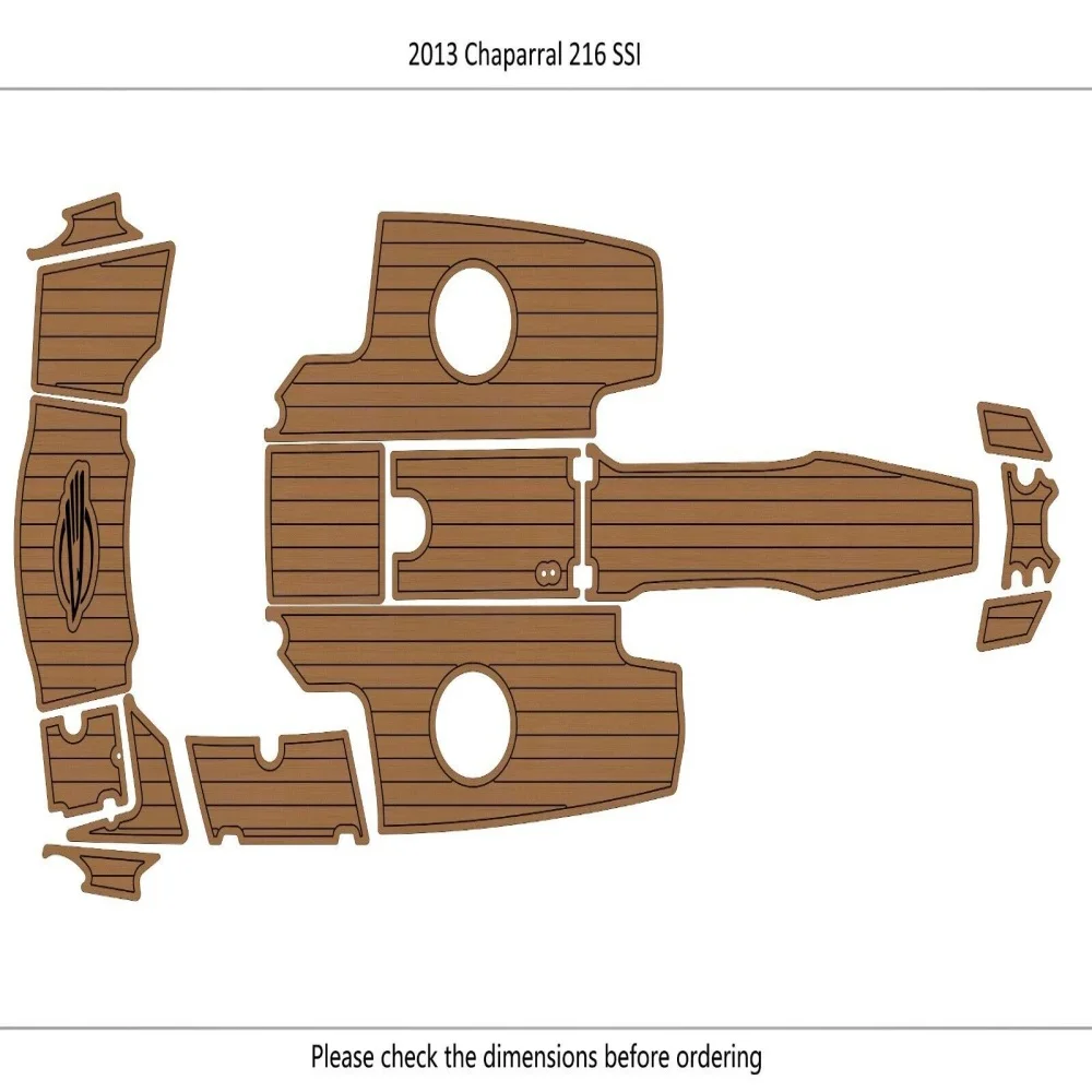 

2013 CHAPARRAL 216SSI cockpit Swim Platform Pads 1/4" 6mm EVA Teak Decking SeaDek MarineMat Gatorstep Style Self Adhesive