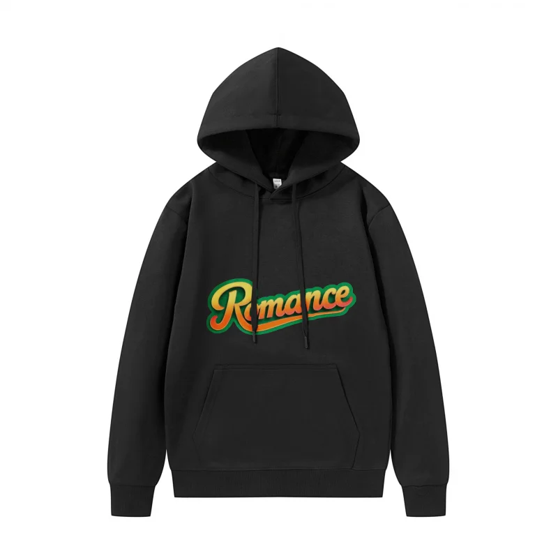 هوديي رومانسي للرجال باللونين الأخضر والأصفر، تصميم رومانسي ممتع، نسيج قابل للتنفس #1