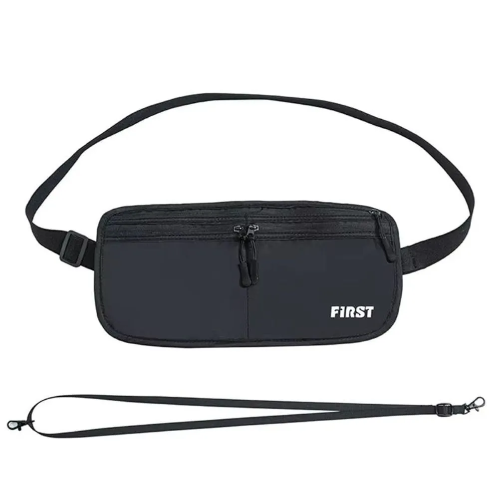 

Invisible Sports Waist Bag Large Capacity Anti-theft Travel Chest Pack Breathable Zippered Men Belt Pouch for Passport