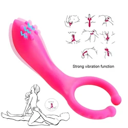 Vibrator Nipple Massage Clip Penis Vibration Sex Toy for Women Men Couple Flirting Vagina Clitoris Stimulation Clamp