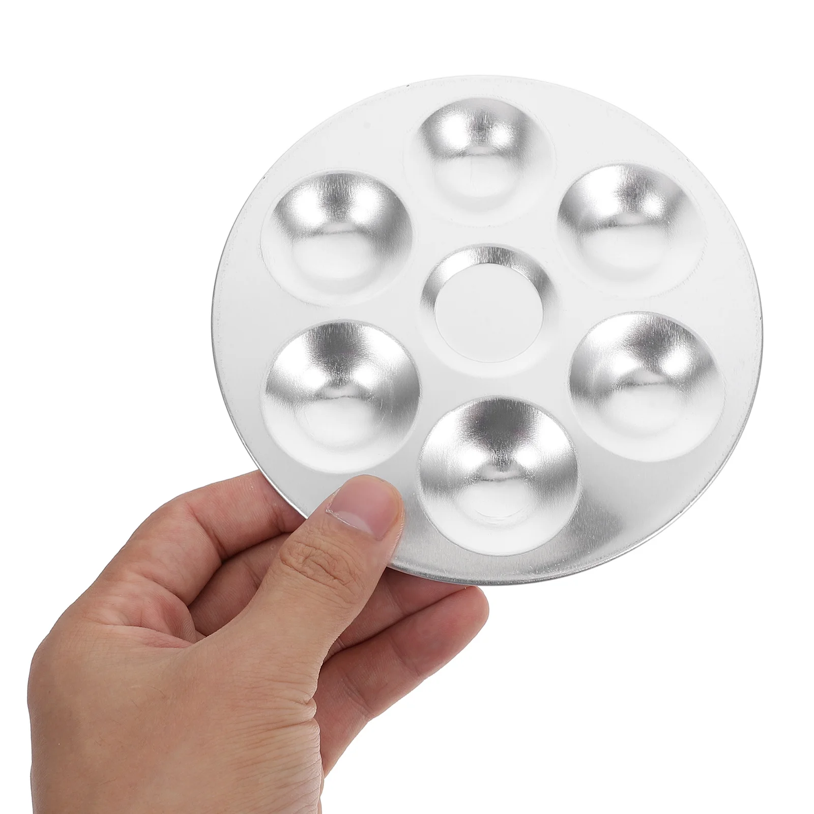 Paleta malarska aluminiowa 2 szt. z 10 otworami do farb gwaszowych i akwareli, wielokrotnego użytku, metalowa paleta, artykuły dla artystów