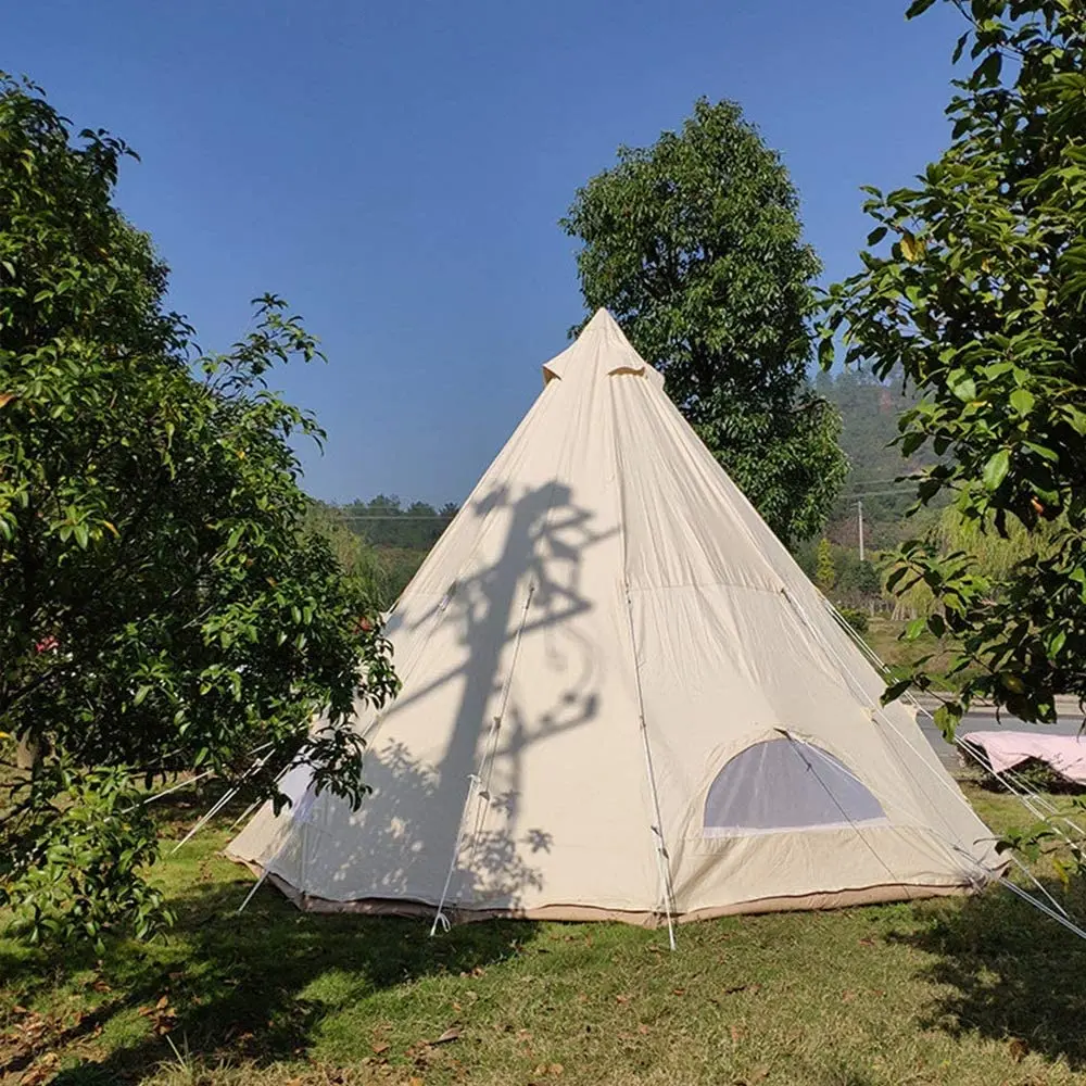 WOQI cotton canvas bell emergency shelter tent shandong portable canopy 20x20 tent heavy duty duck hunting tent