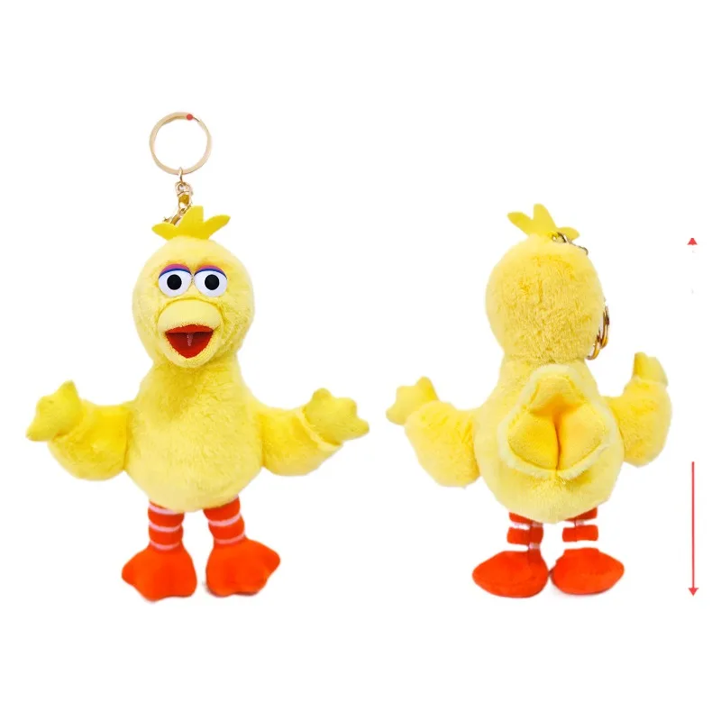 2026 New Kawaii Genuine Sesame Street ELMO Elmo Big Bird Cookie Monster Plush Doll Pendant Cute Backpack Pendant Keychain