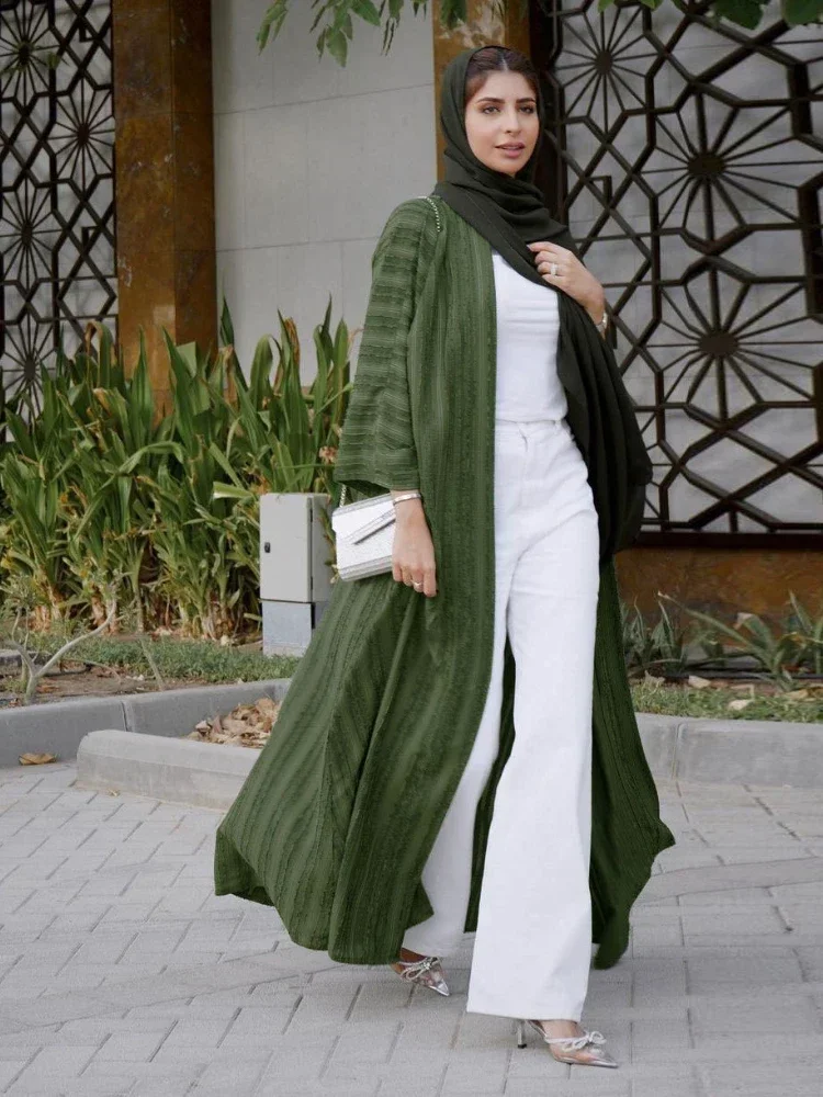 

Open Abaya Kimono Elegant Long Dress Muslim Coat Turkey Abayas for Women Dubai 2023 Islam Indian Saudi Arabia Kaftan Hijab Robe