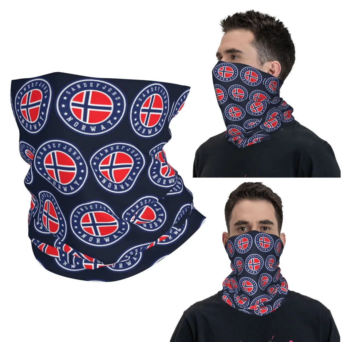 

Sandeшенко Норвегия Норвежский флаг Бандана Шея Гетры Маска с принтом Шарф Теплый головной убор унисекс для взрослых