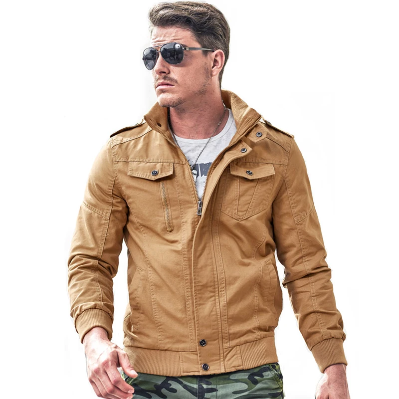 Spring Autumn Military Jacket Men Bomber Jackets Male Casual Cargo Flight Cotton Mens Jackets Plus Size M-6XL Jaqueta Masculina