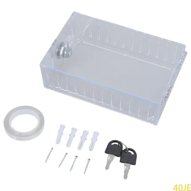 

40JE Transparent Thermostat Lock Box с 2 ключевым универсальным защитным покрытием для офиса