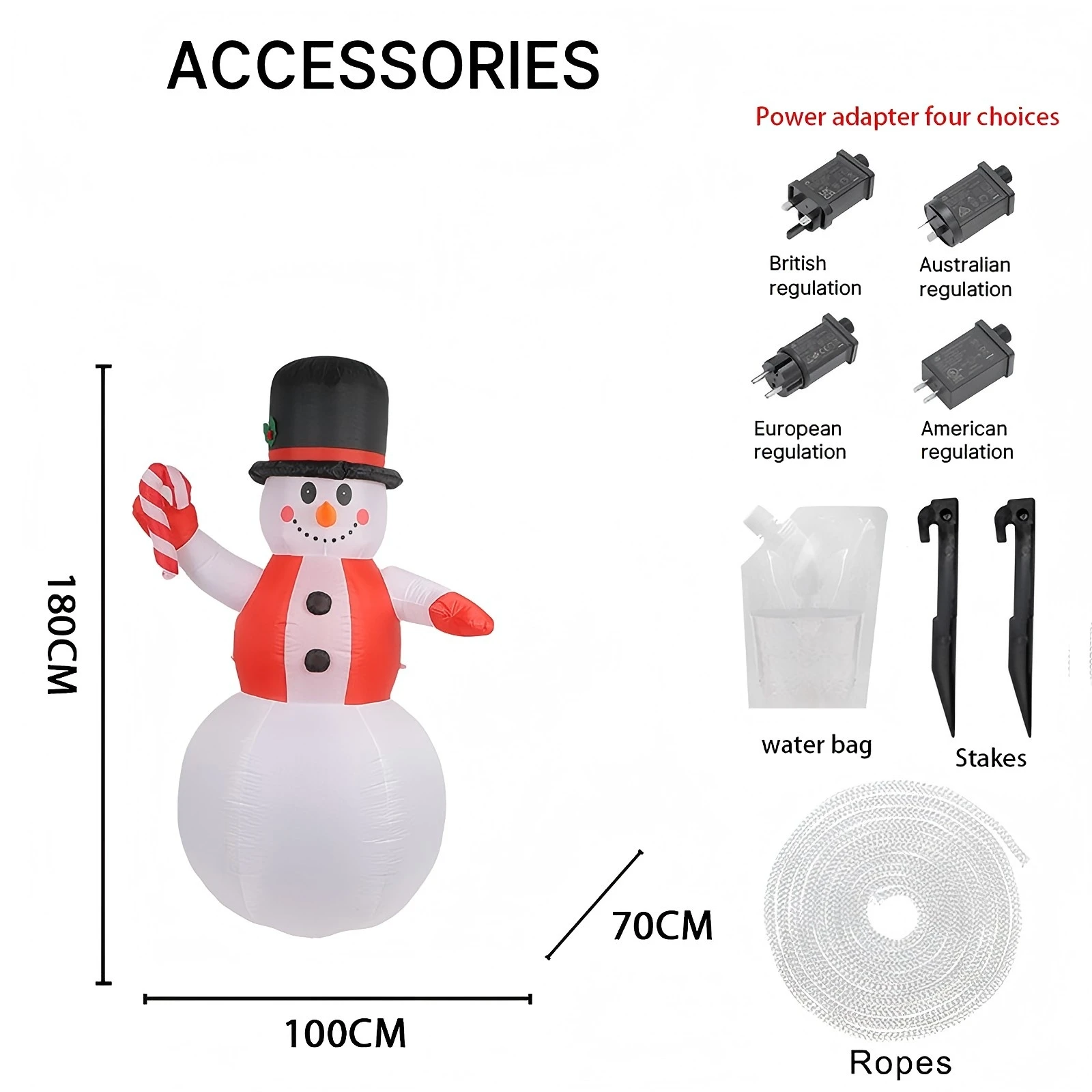 5.91FT Opblaasbare Speelgoedhoed Sneeuwpop Snoepgoed met LED Verlichte Kerstmis voor Tuin Gazon Feestdecoratie Kerst Thuis Leveringen Ornament Gift