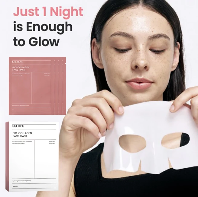 

Korean Skincare Custom Bio Collagen Beauty Deep Hydrating Overnight Bio-collagen Face Skin Care Mask Sheet Facial Collagen Mask