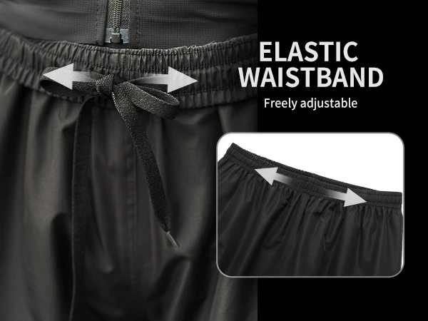 WOSAWE Motorrad-Regenhose, Outdoor-Regenschutzhose mit Überschuhe, wasserdichte Regenhose zum Angeln, Radfahren, Wandern – Detail 10