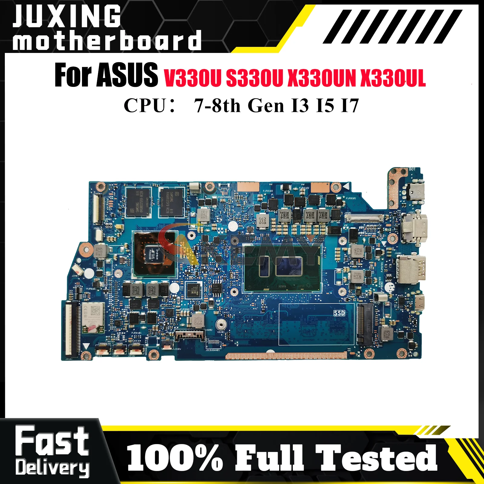 

X330UN Материнская плата для ноутбука ASUS VivoBook K330U S330U ADOL13U X330UL X330UF V330U I330U R330U X330U Материнская плата с процессором I3 I5 I7