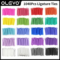 1040PCS/40Sticks Dental Orthodontic Ligature Ties Colorful Bands Elastomeric Ligating Ring for Teeth Braces Dentistry Treatment