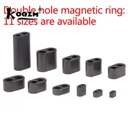10Pcs RF Ferrite Core Double Holes RF Magnet RF Accessories 11 Sizes nickel-zinc Hollow Magnetic Ring Aperture 1-5mm Long 1-25mm