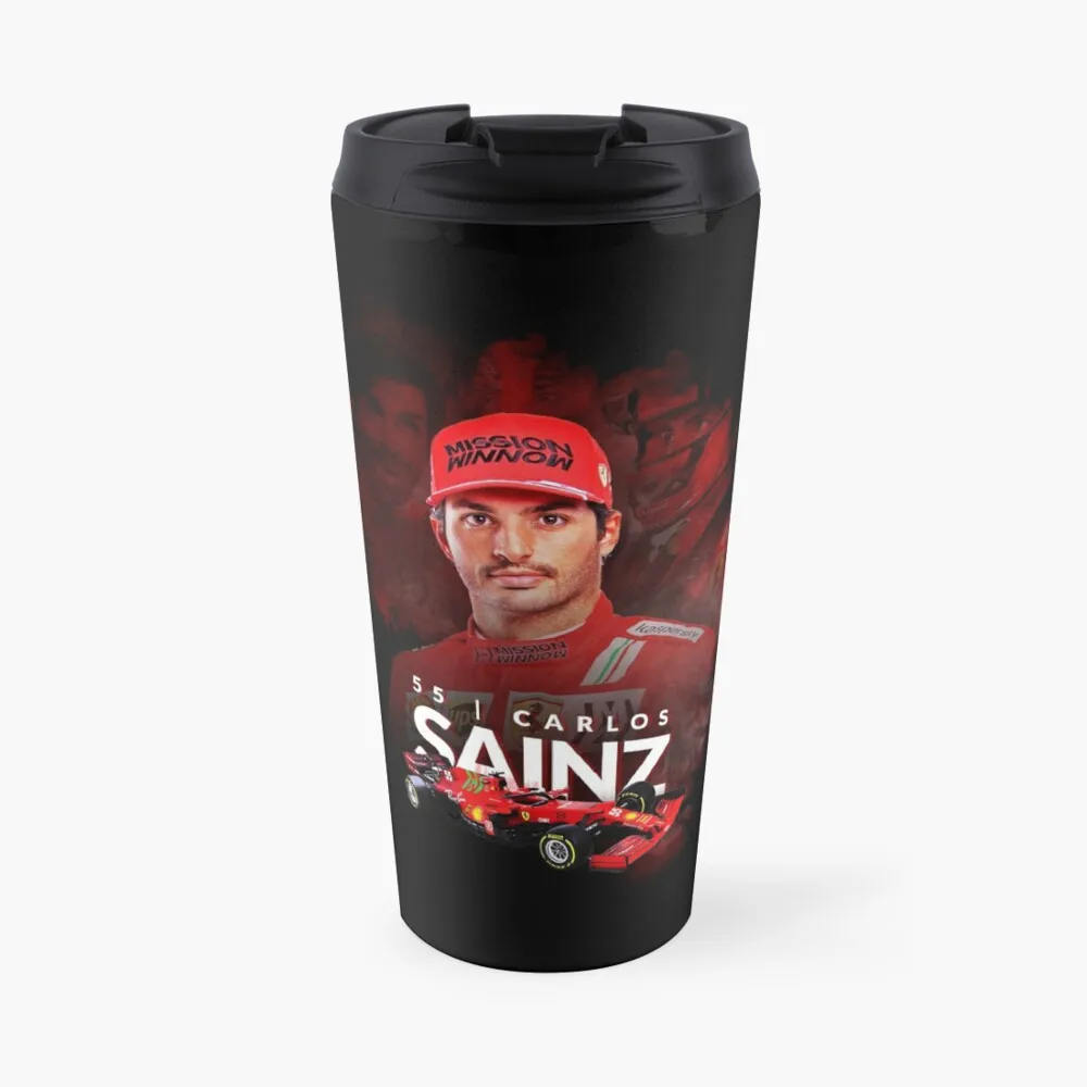 F1 Carlos Sainz 55 Travel Coffee Mug Coffee Glass Cup Luxury Coffee Cups Coffee Mugs Creative