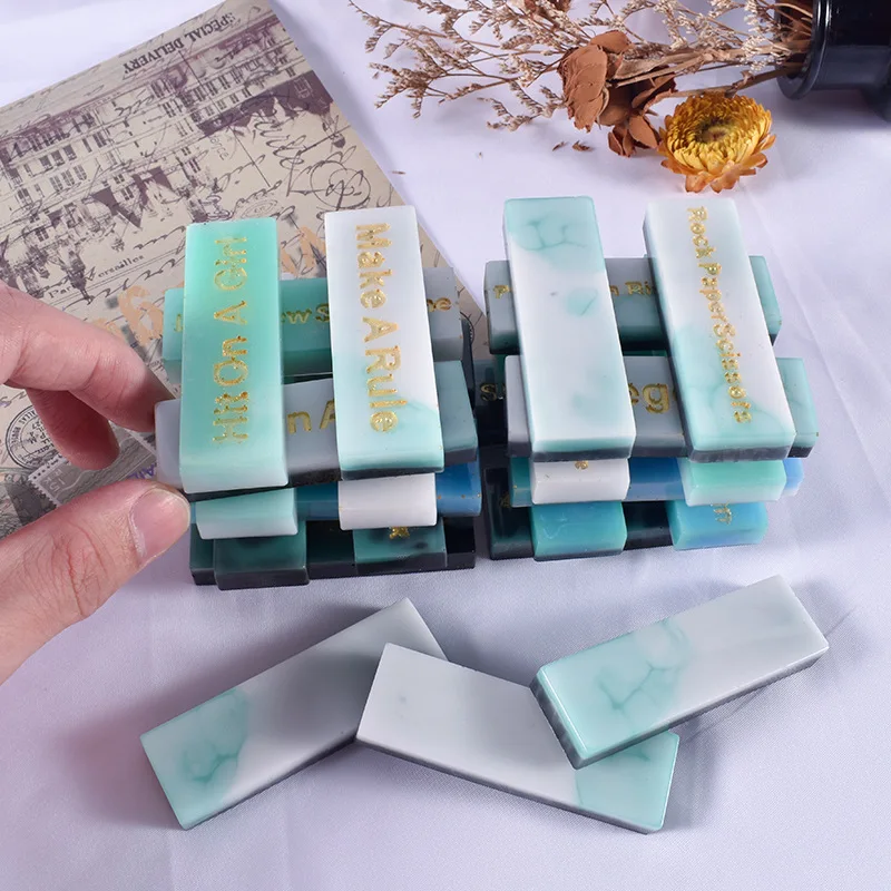 Diy Crystal Drip Mold Stacking Blocks Word Cards Truth or Dare Draw Cards Silicone Moulds