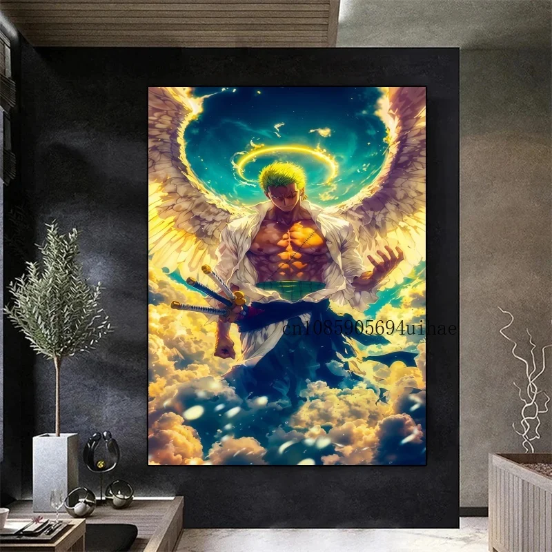 Een Stuk 1PC Strohoed Piraten Populaire Anime Foto Gift Art Home Woonkamer Koffiehuis Bar Kinderkamer HD Poster Muur Decor