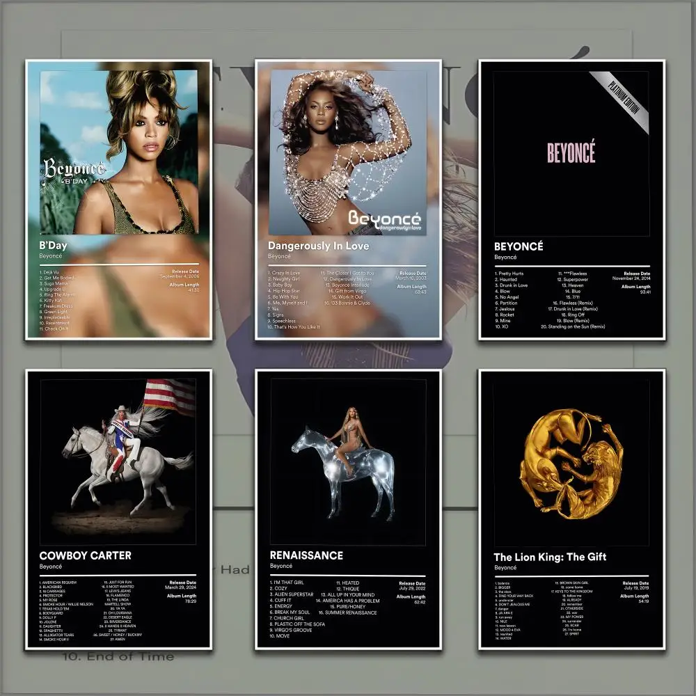 B-Beyonce Rapper Album Painting Calligraphy Canvas Poster Hallway Bedroom Living Room Home Bar Decoration Interior Wall