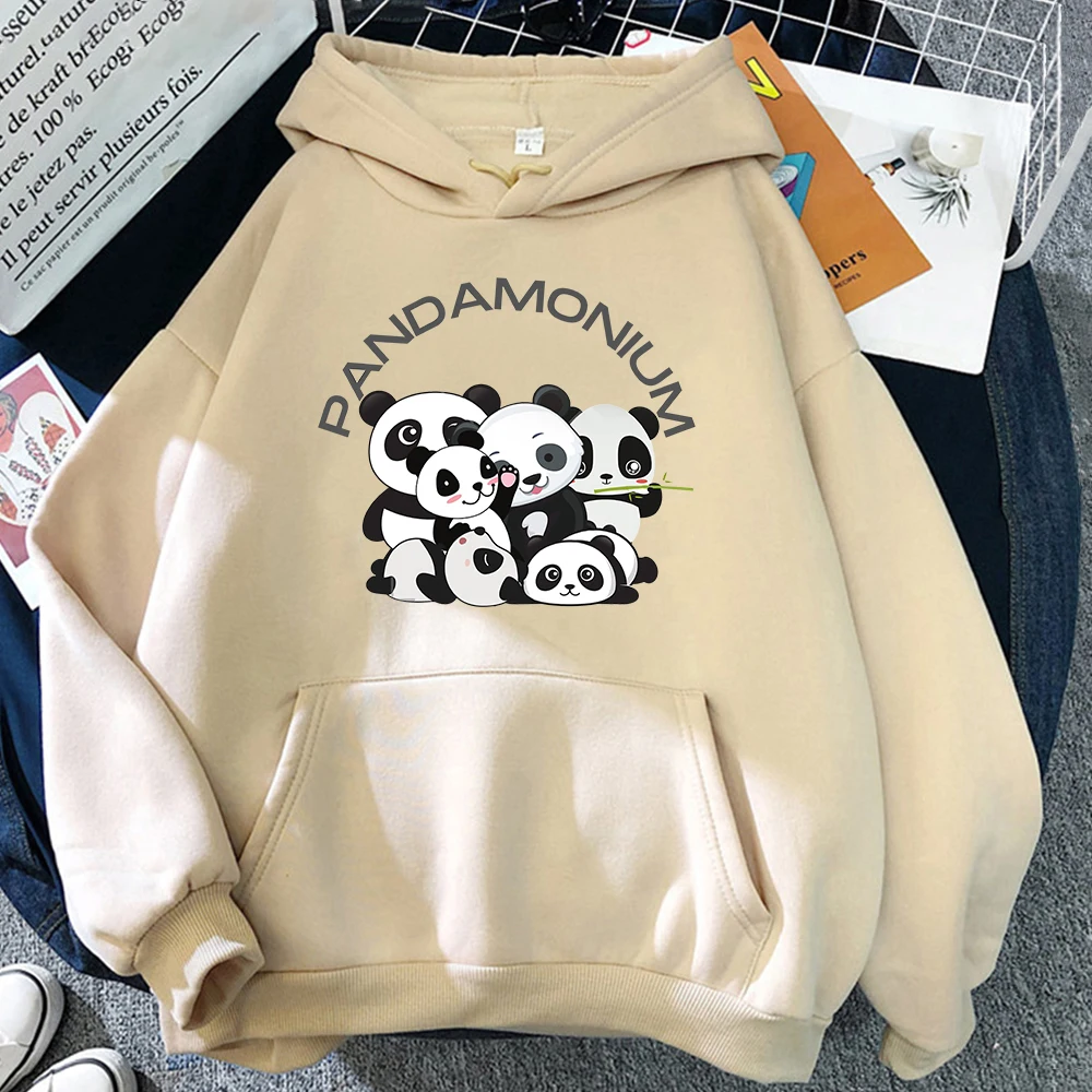 

Cute Cartoon Panda Men'S Hoodies Street Hip Hop Anime Warm Man Sweatshirts Harajuku Long Sleeve Punk Pullover Oversize Clothes