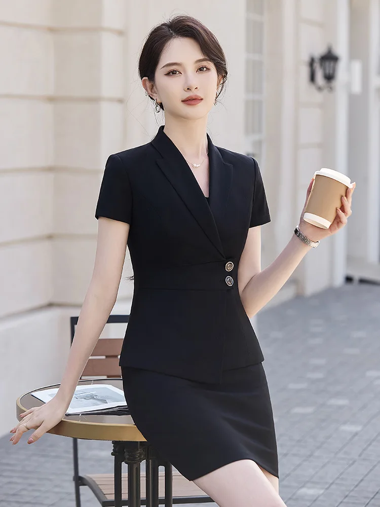 

High-End Suit Women's Summer Temperament Goddess Style Jewelry Store Business Clothing Hotel Front Desk Manager Work Clothes