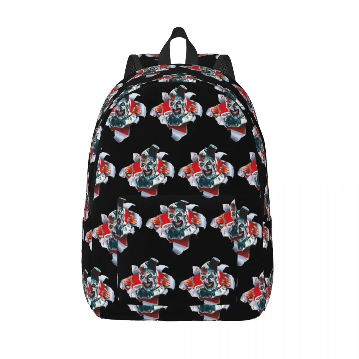 

Custom T-Terrifiers Horror Movies Halloween Canvas Backpack for Women Men Water Resistant School College Bag Print Bookbags