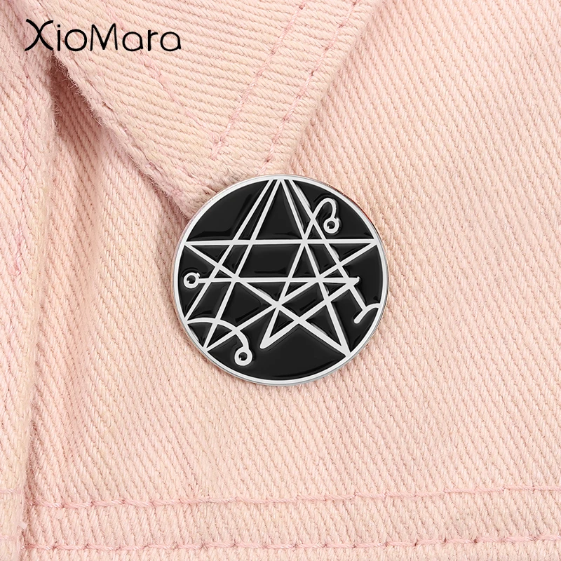 Pinsanität H.P. Lovecraft Cthulhu Necronomicon Emaille Pin Metall Brosche Revers Rucksack Abzeichen Schmuck Accessoires Geschenk für Freunde