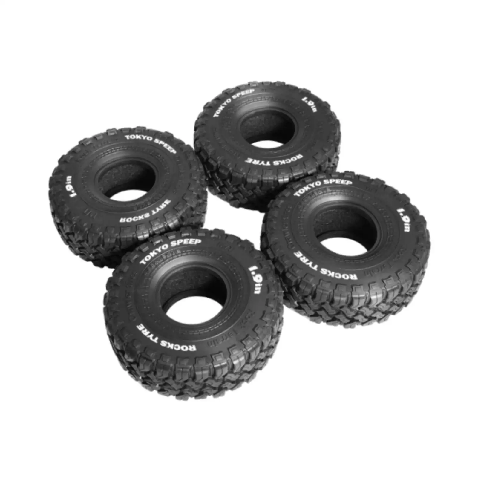 4x RC Tires Wheel Tires Lightweight Spare Parts Universal,DIY,Outer Diameter 11.6cm Rubber Tyre Set for 1/10 RC Car Vehicles