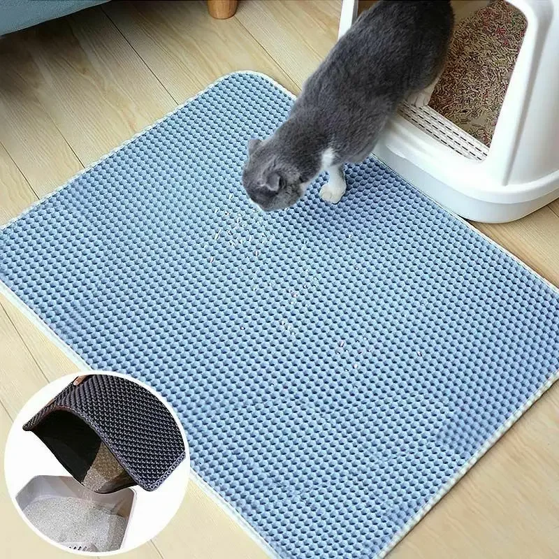 Waterproof Pet Cat Litter Mat Double Layer Litter Cat Bed Pads Trapping Pets Litter Box Mat Pet Product Bed For Cats House Clean