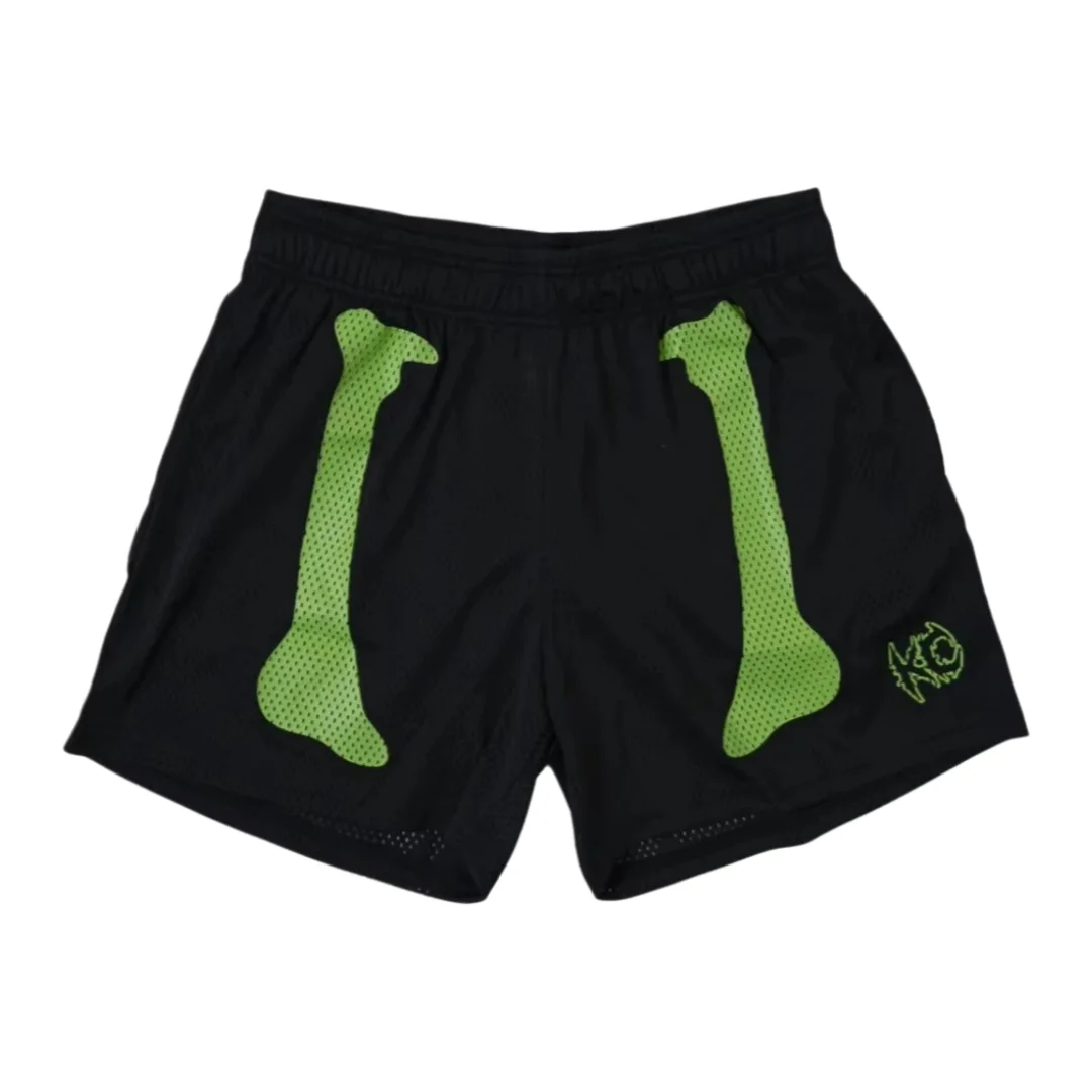 

Street Style Basketball Mesh Sports Casual Shorts Dark/Skull Element Y2K Retro Family Matching Summer Breathable Quick-drying