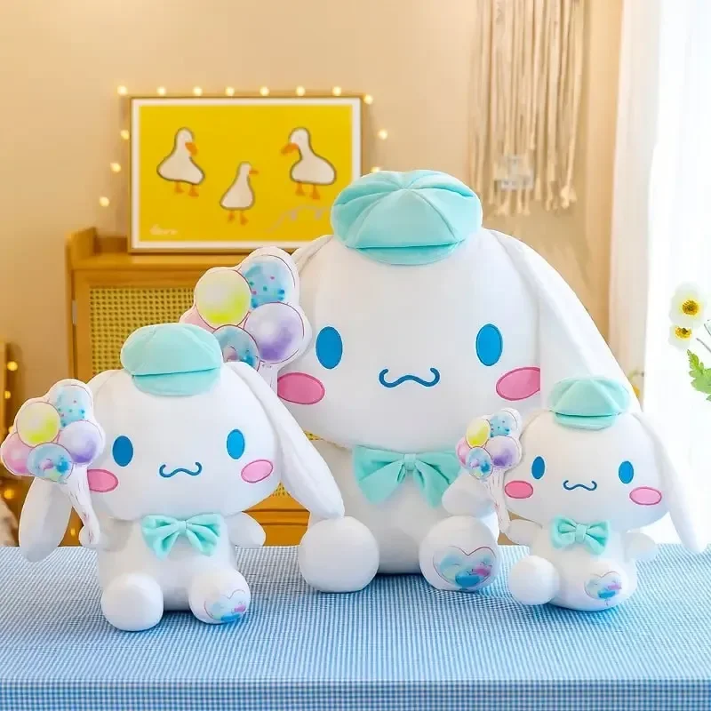 Sanrios-Globo Kawaii Cinnamoroll para niños, perro de peluche, almohada de peluche, Animal de peluche, muñeca suave, regalo de cumpleaños, juguete de Anime de dibujos animados