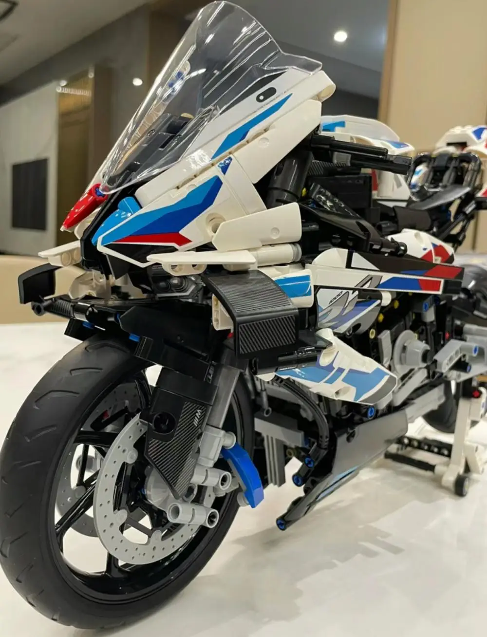 テクニカルモーターサイクルビルディングブロック,MOC M1000rrモデルカー,レーシングカー,モーターサイクルレンガ,ボーイフレンド用おもちゃ,ギフト,1920個,42130