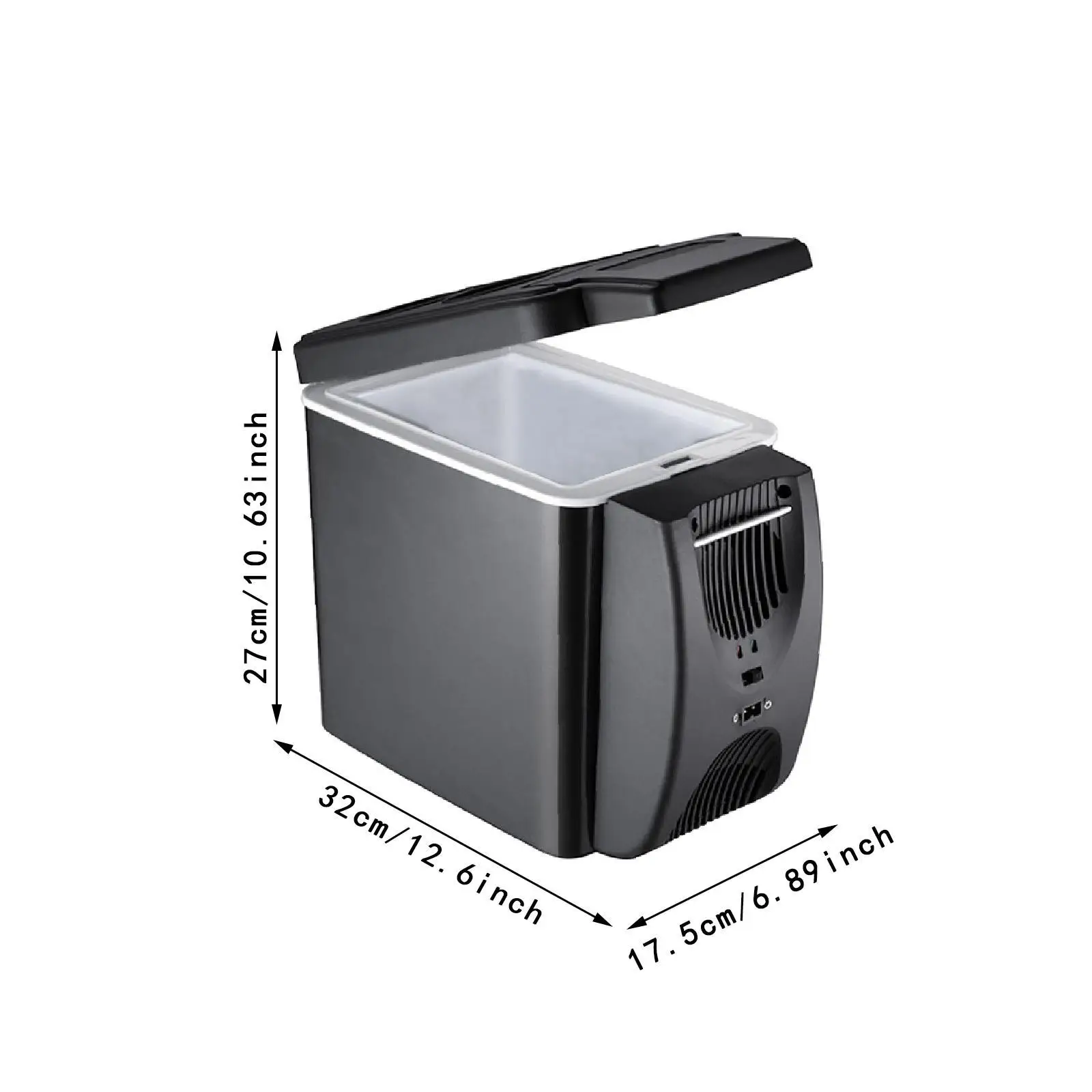 Small Car Refrigerator Mini Fridge Cooler Hiking Compact Auto Beverage Outdoor