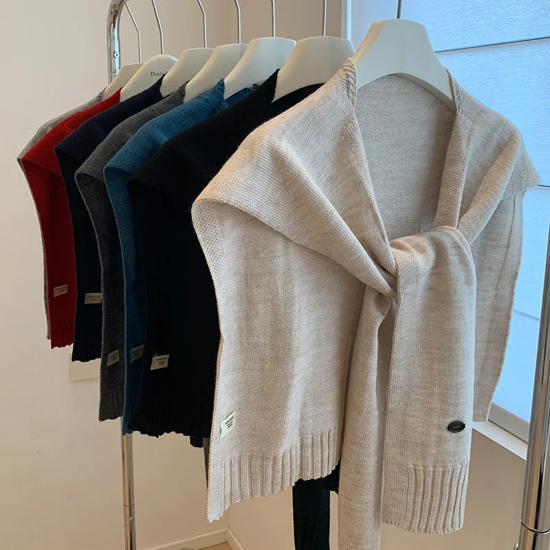 

Fashion small shawl women's outer shirt spring and autumn office air conditioner neck guard vest high-end scarf