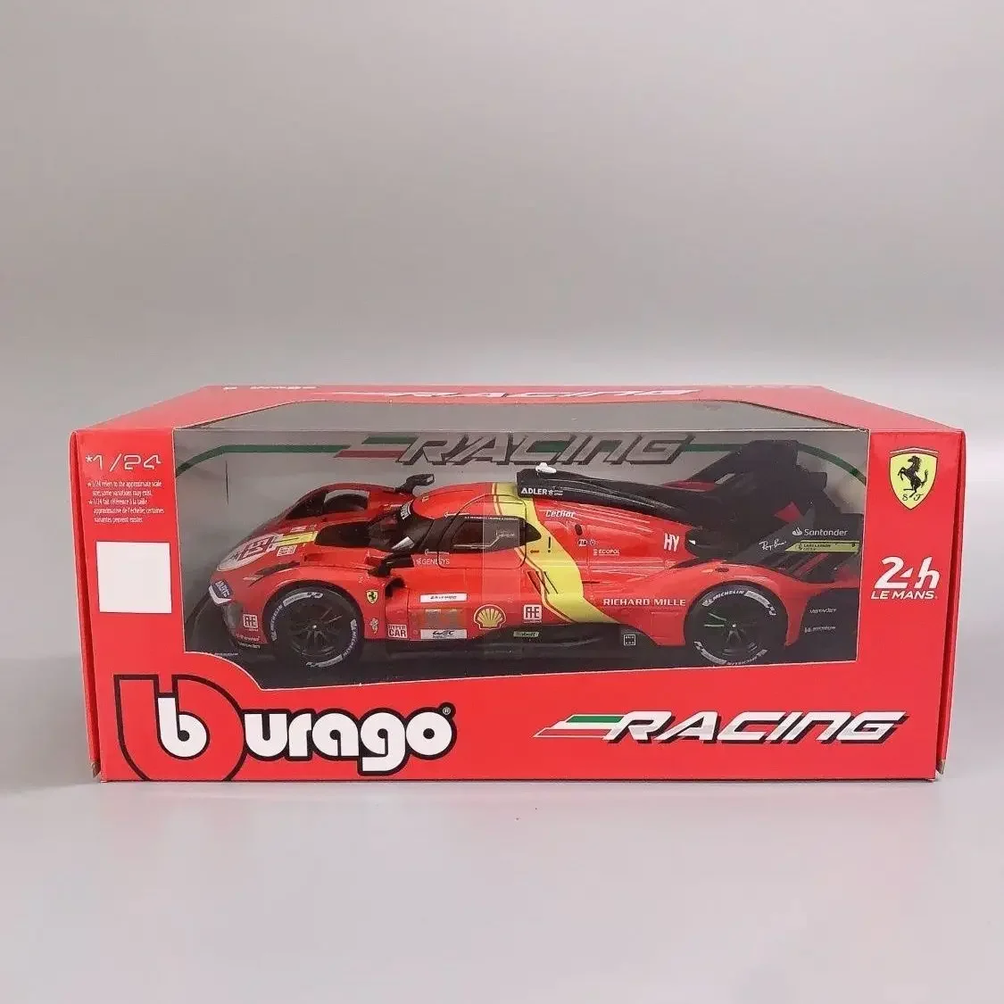 Higher Than The United States 1:24 Ferrari 499P Model Alloy Simulation Car Model Le Mans Racing Model Collection Ornaments