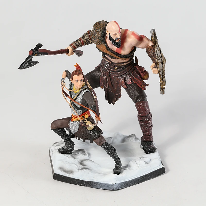 God of War Kratos e Atreus Deluxe Art Scale PVC Figure Model Statue Collection Toy