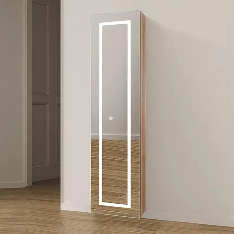 Full Length Mirror Shoe Cabinet Waterproof Smart LED Light