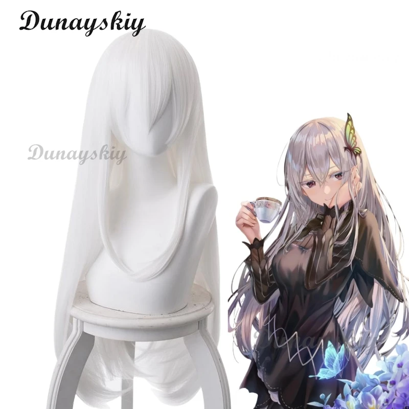 RE: ZERO zaczynając życie w innym świecie Echidna Cosplay peruki Boku długie białe długie proste włosy dziewczyny kobieta boże narodzenie dostosowane