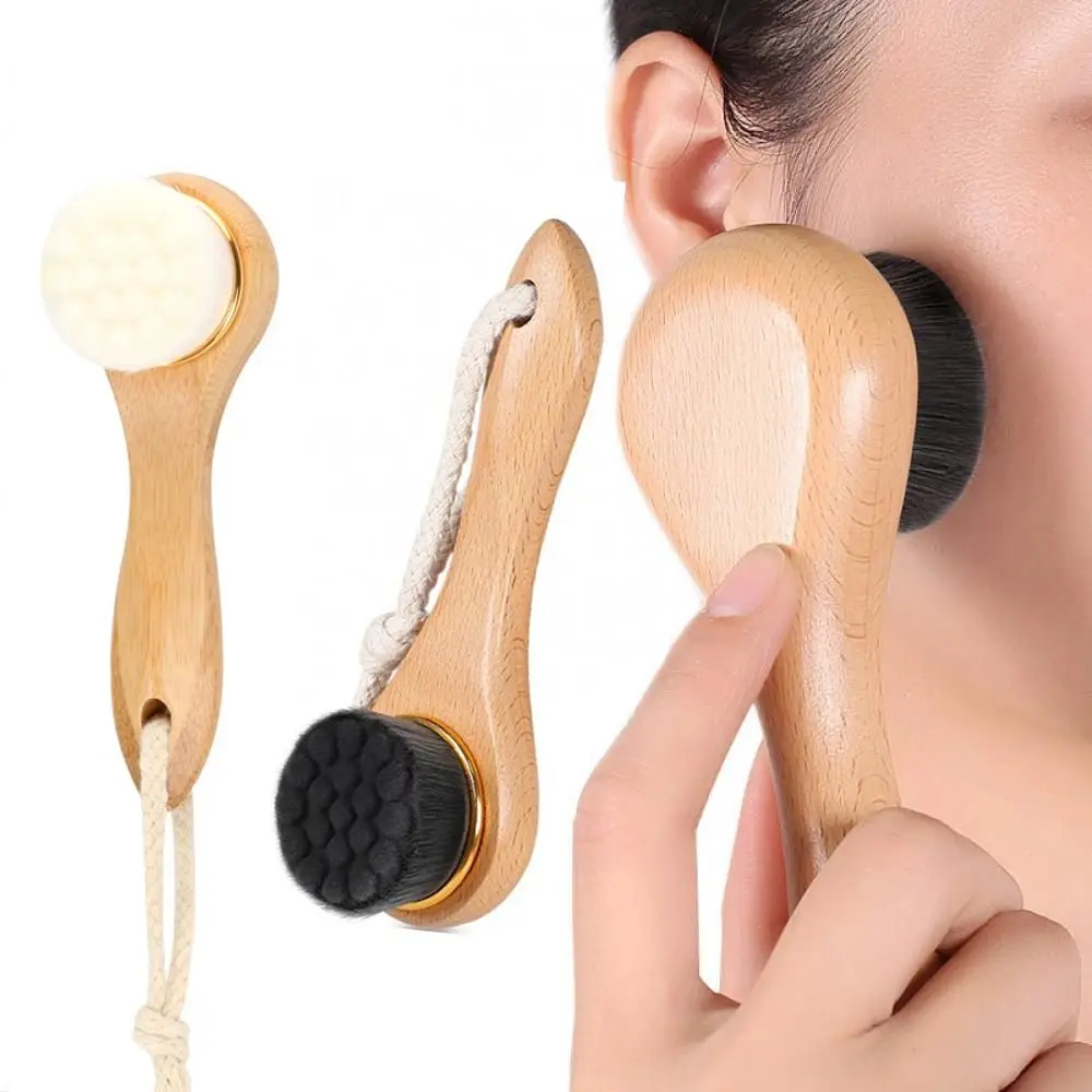 Deep Cleansing Shower Bathing Accessories Bristles Wash Face Brush Skin Care Tool Massage Scrubber Facial Cleansing Brush