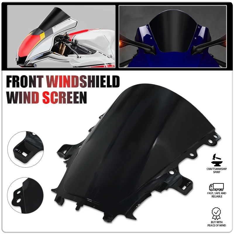 

For YZF R1 R1M YZFR1 2020-2024 Motorcycle Sports Front Windshield Windscreen Wind Deflectors Sun Visor Protector Fairing r1 r1m