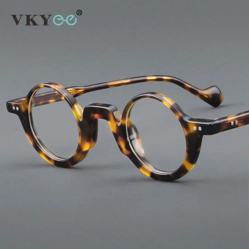

VICKY Vintage Simple Classic Geometric Round Small Frame Design Women's Anti-Blue Light Glasses Customizable Prescription 23202
